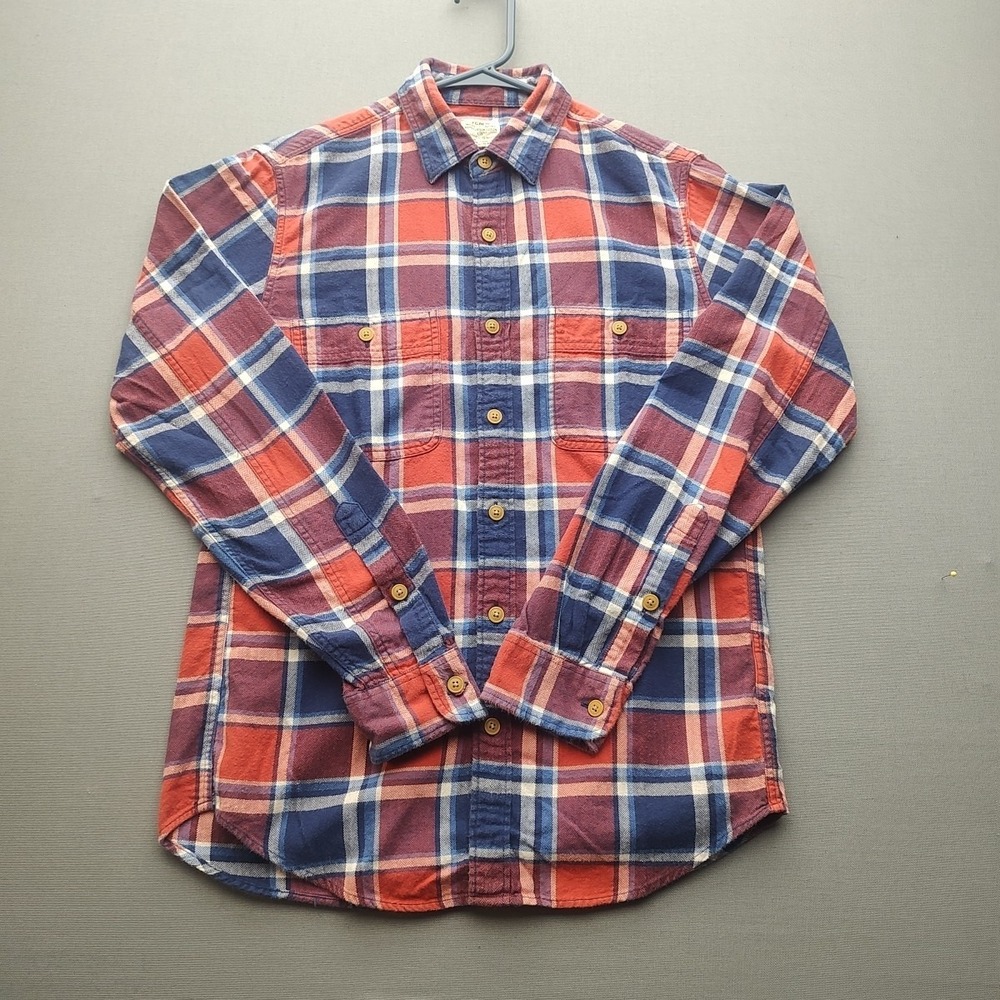 J.Crew Men's Multicolored Flannel Button Up‎ Shirt Long Sleeve Pocket Small